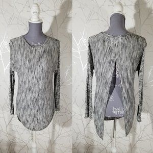Wilfred Gray Space Dye Split Back La Riviere Top